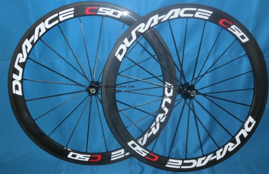 Dura ace C50 road bicycle wheelset, full c... Made in Korea